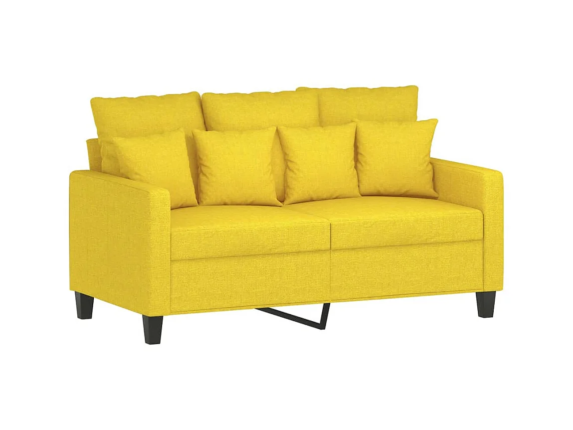 2-Sitzer-Sofa | Wohnzimmersofa Hellgelb 120 cm Stoff -gkd695215