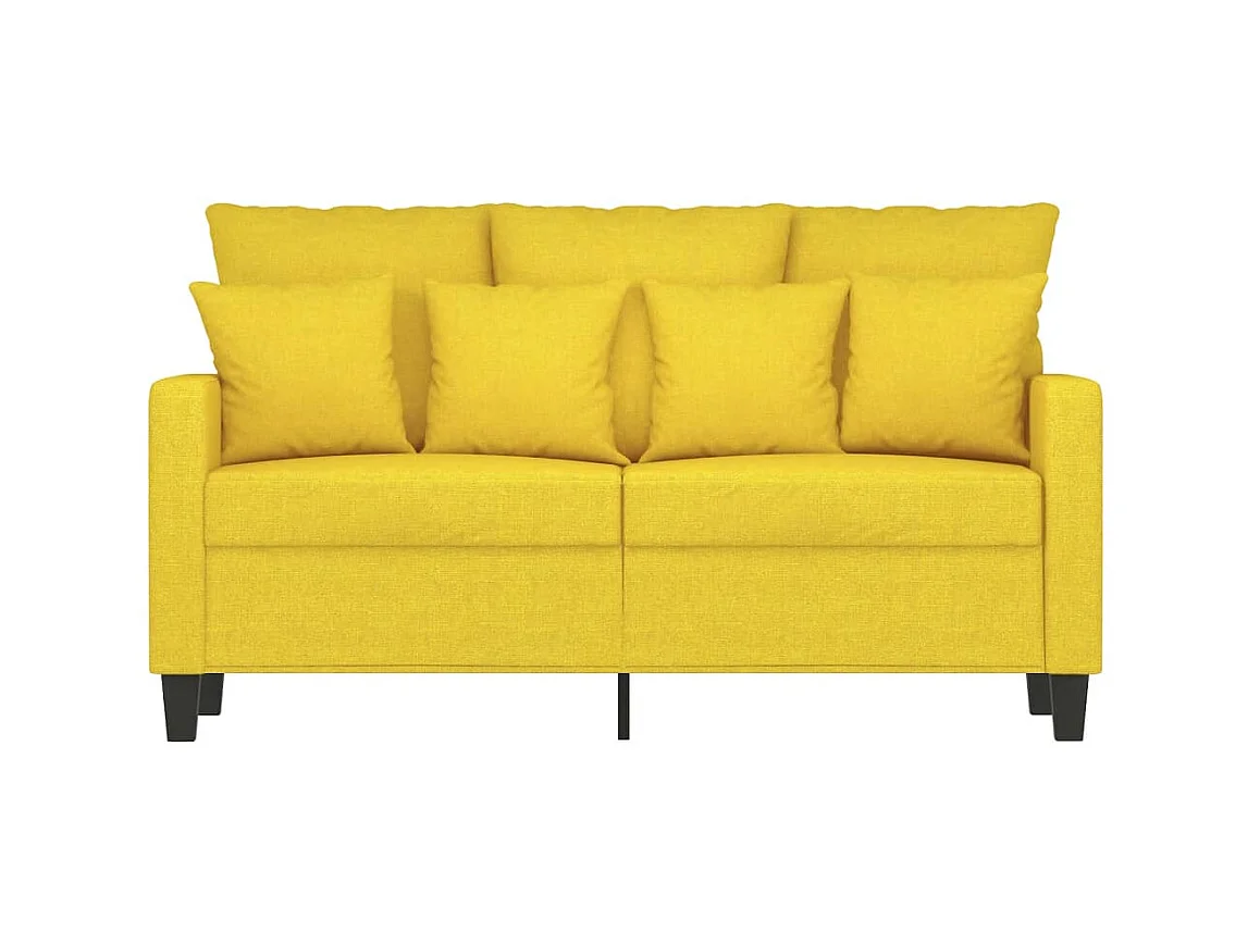 2-Sitzer-Sofa | Wohnzimmersofa Hellgelb 120 cm Stoff -gkd695215