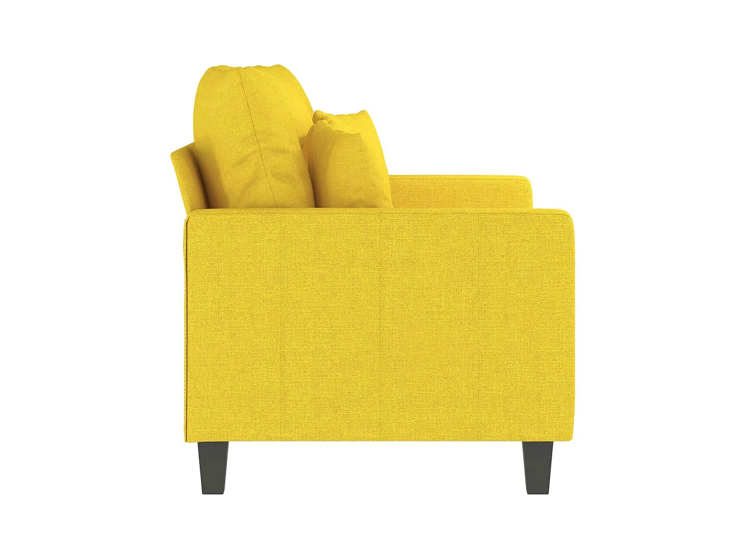 Sofá de 2 lugares 120 cm tecido amarelo-claro PT714735