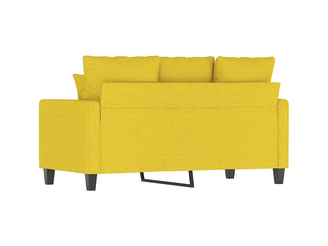 Sofá de 2 lugares 120 cm tecido amarelo-claro PT714735