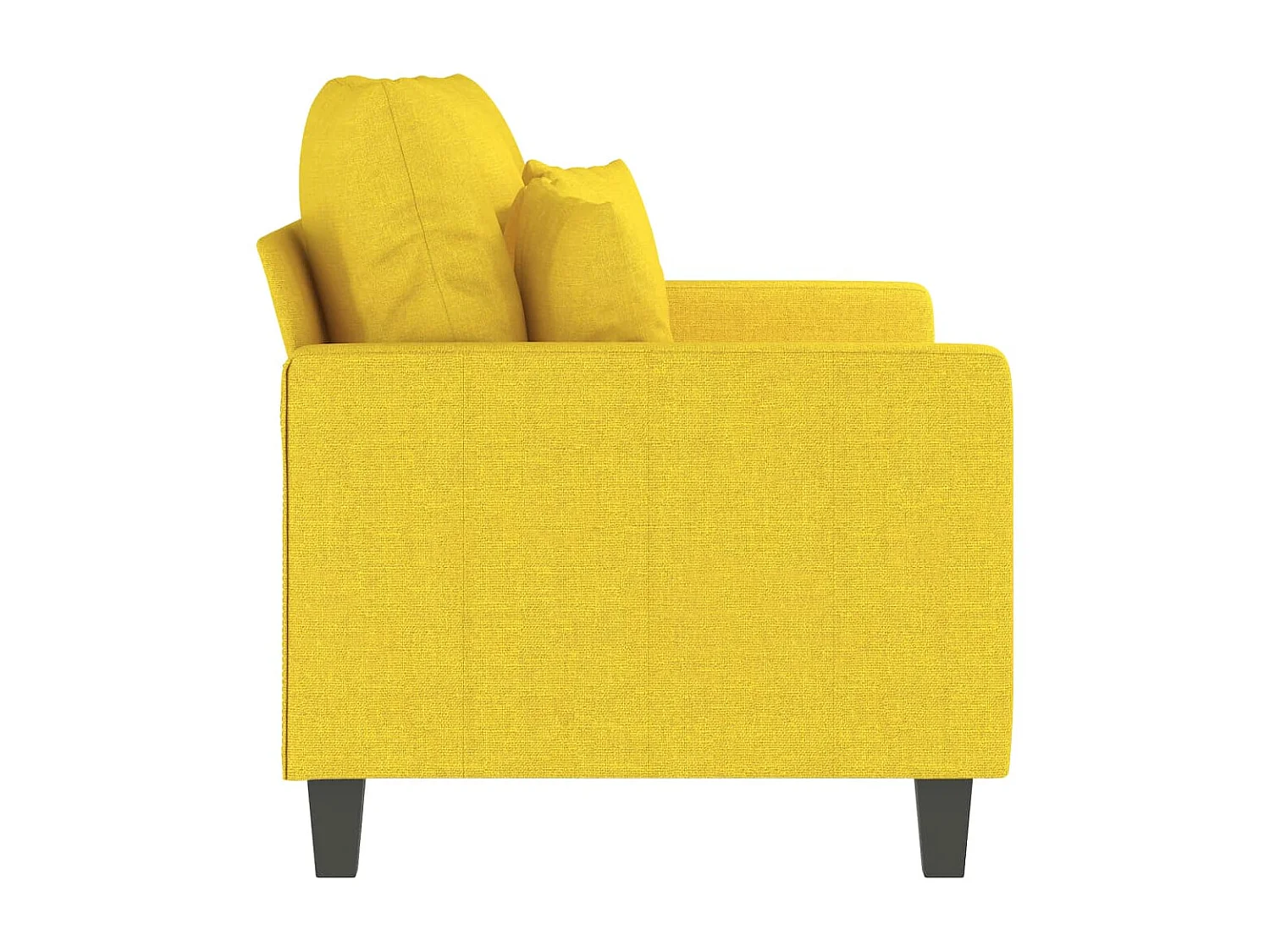 Canapé à 2 places Jaune clair 120 cm Tissu LODW41418