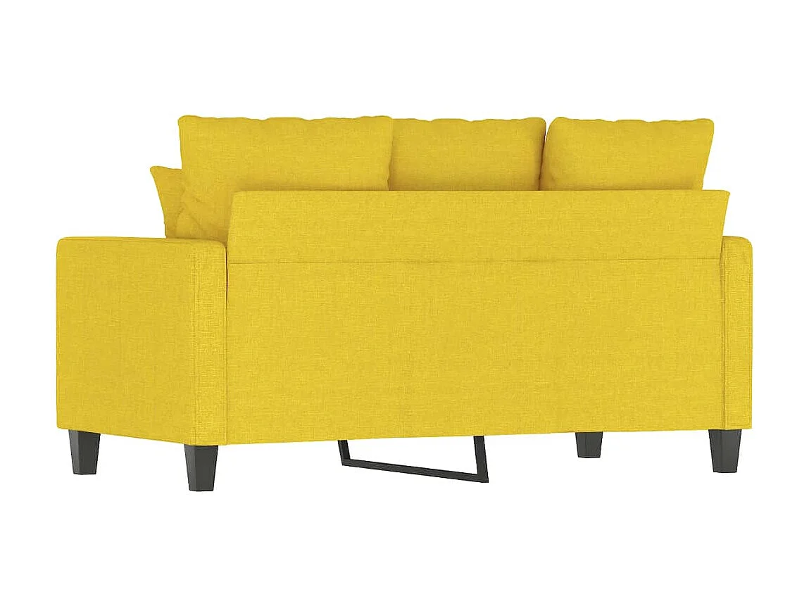 Canapé à 2 places Jaune clair 120 cm Tissu LODW41418