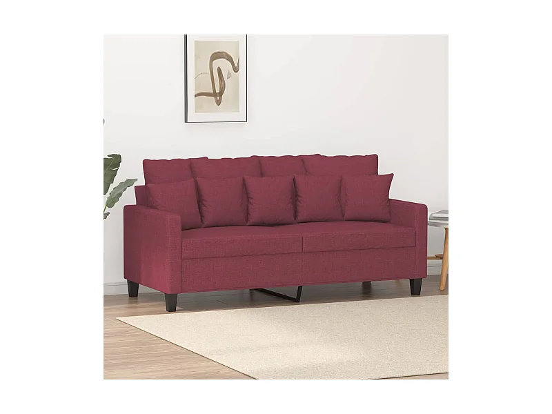 2-Sitzer-Sofa | Wohnzimmersofa Weinrot 140 cm Stoff -gkd870151