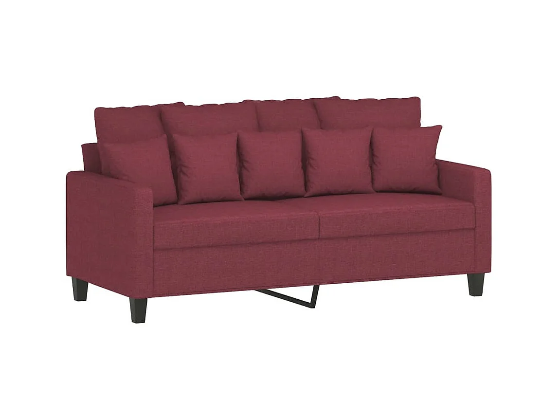 2-Sitzer-Sofa | Wohnzimmersofa Weinrot 140 cm Stoff -gkd870151