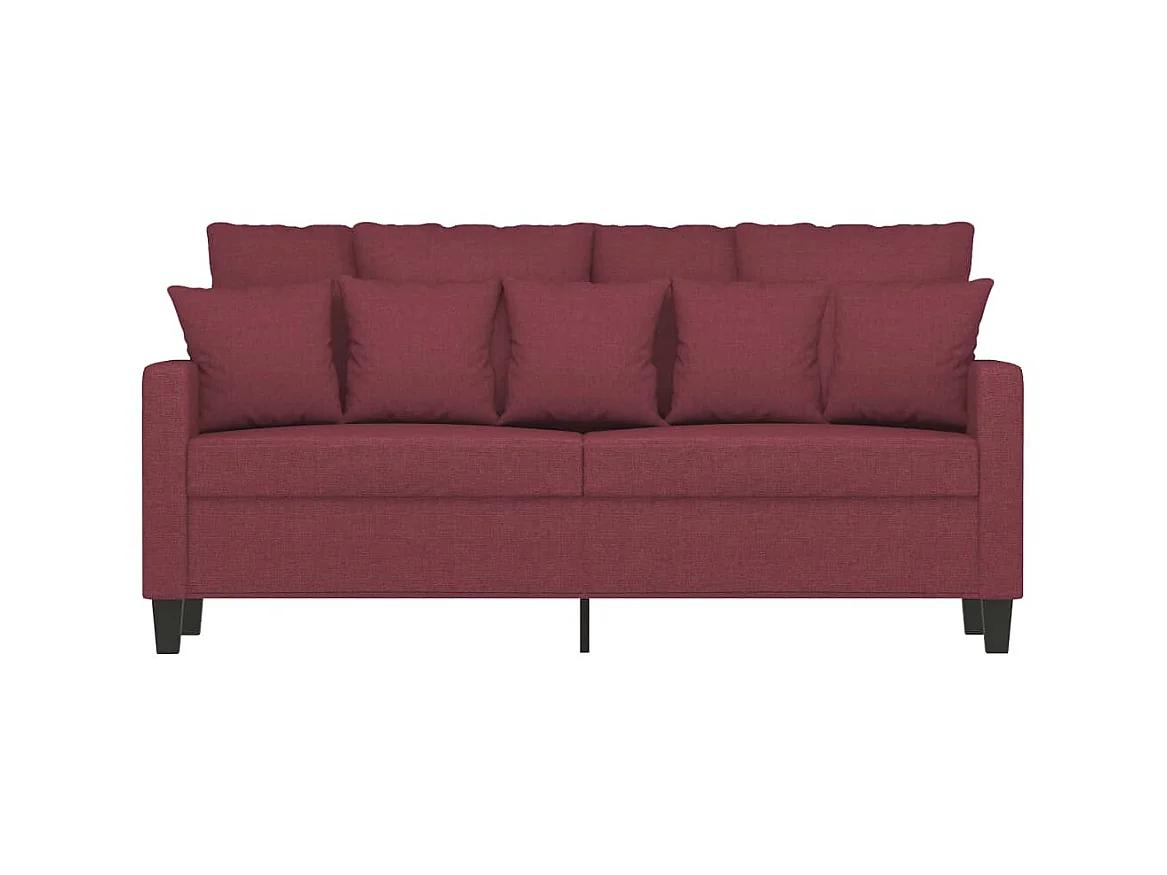 2-Sitzer-Sofa | Wohnzimmersofa Weinrot 140 cm Stoff -gkd870151