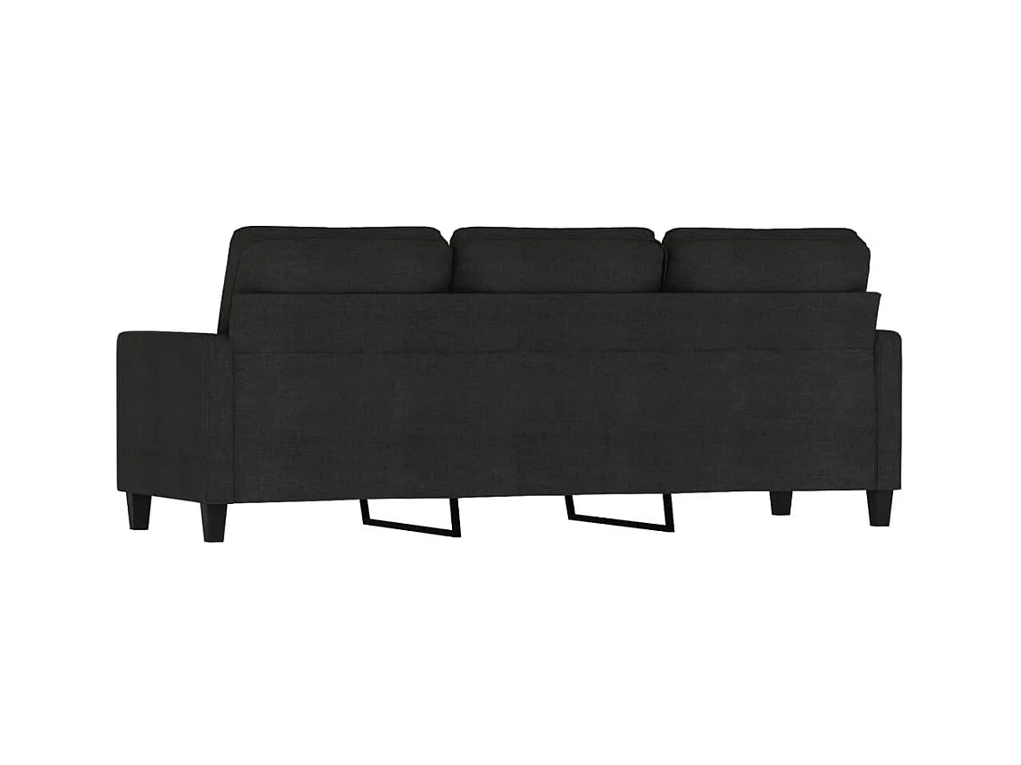 3-Sitzer-Sofa | Wohnzimmersofa Schwarz 180 cm Stoff -gkd36007