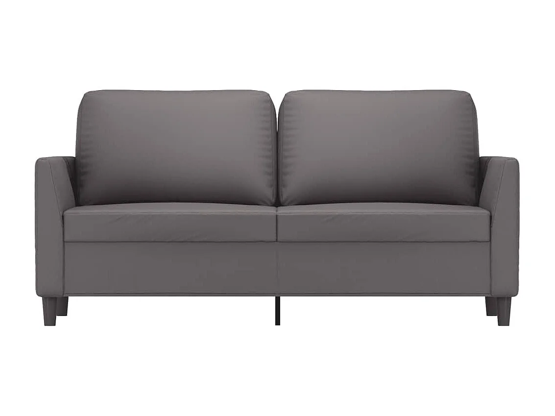 Canapé à 2 places Gris 140 cm Similicuir LODW32006