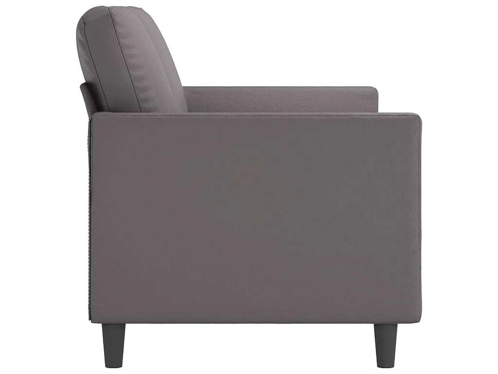 Canapé à 2 places Gris 140 cm Similicuir LODW32006