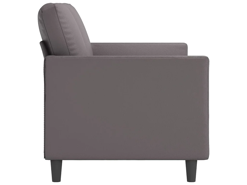 3-Sitzer-Sofa | Wohnzimmersofa Grau 180 cm Kunstleder -gkd44768