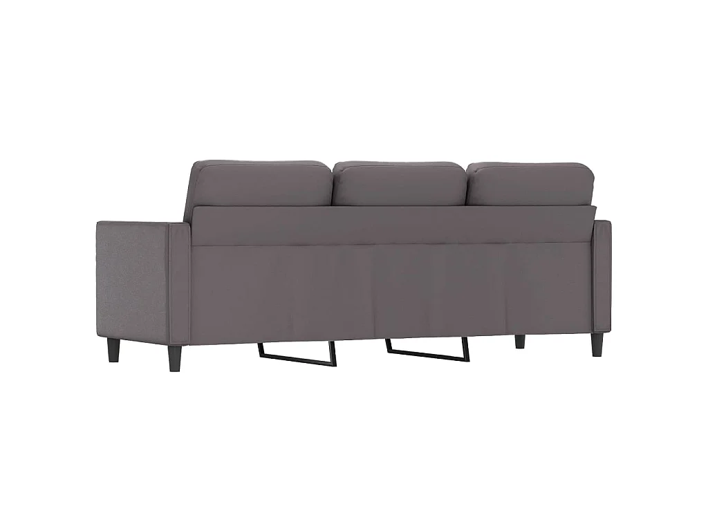 3-Sitzer-Sofa | Wohnzimmersofa Grau 180 cm Kunstleder -gkd44768