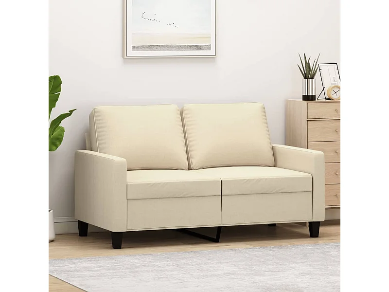 2-Sitzer-Sofa | Wohnzimmersofa Creme 120 cm Stoff -gkd78304