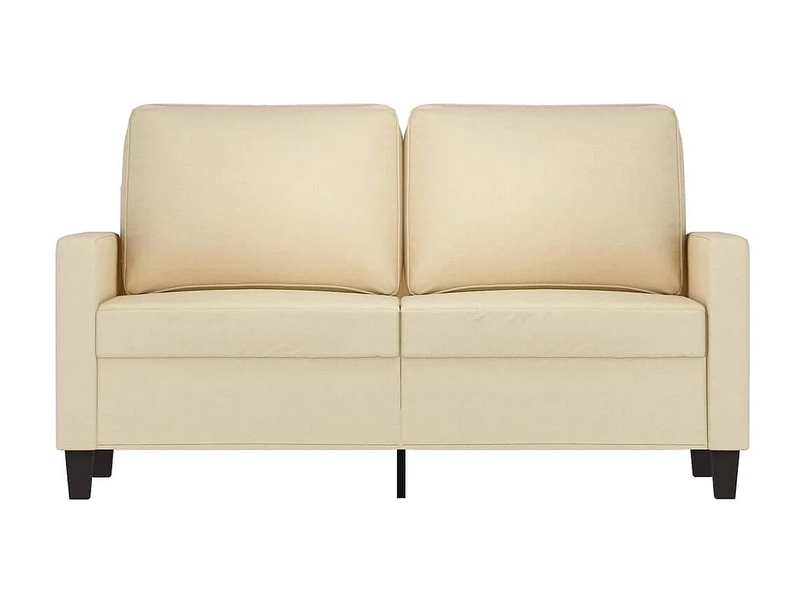 Canapé à 2 places Crème 120 cm Tissu OLA8771