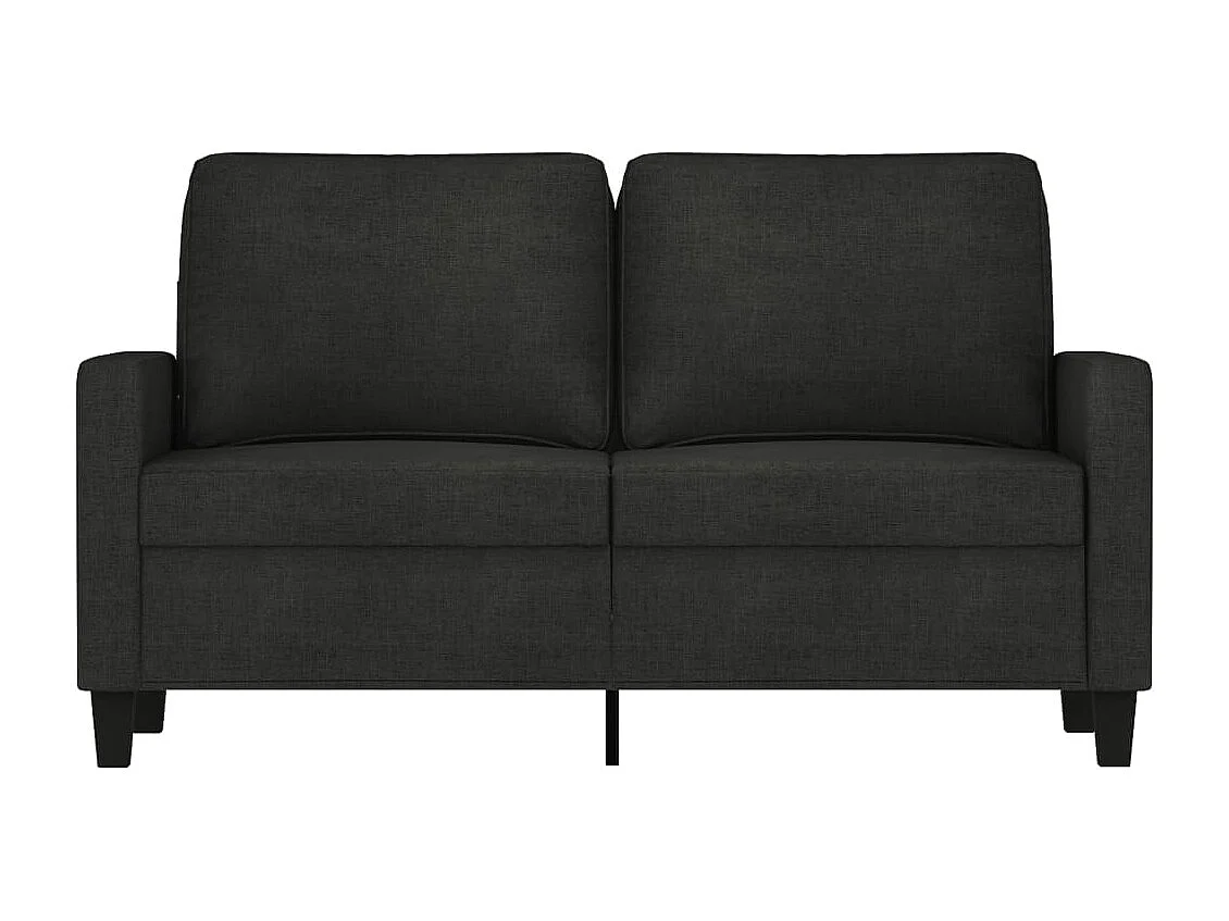 Canapé à 2 places Noir 120 cm Tissu OLA9960
