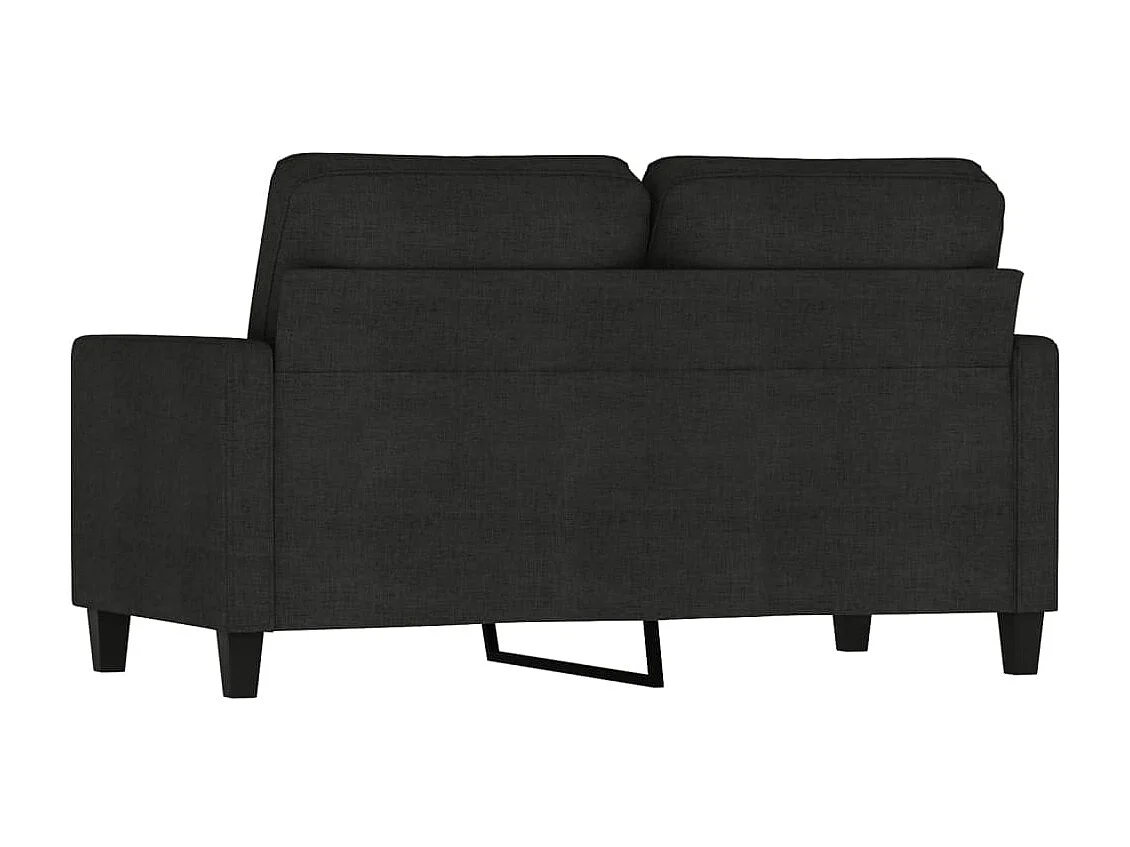 Canapé à 2 places Noir 120 cm Tissu OLA9960