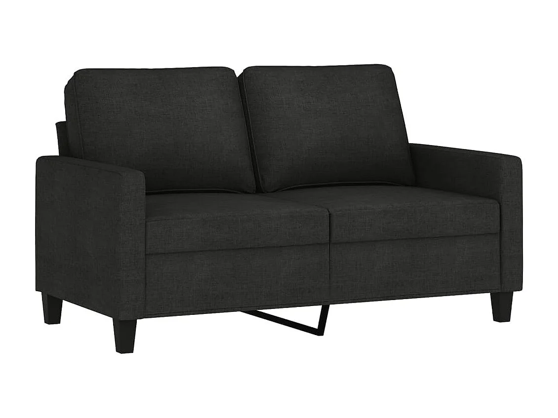 Canapé à 2 places Noir 120 cm Tissu OLA9960