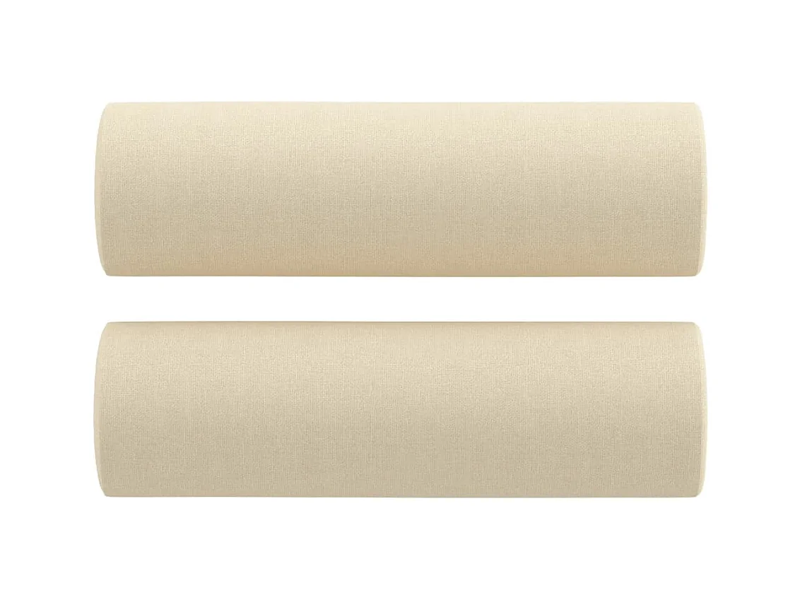 Canapé à 3 places avec oreillers décoratifs crème 180 cm tissu OLA4871