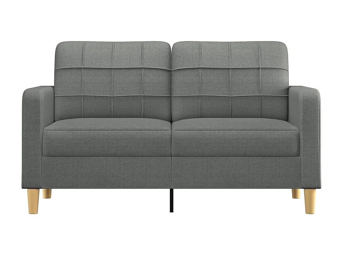 Canapé à 2 places Gris foncé 140 cm Tissu OID5656