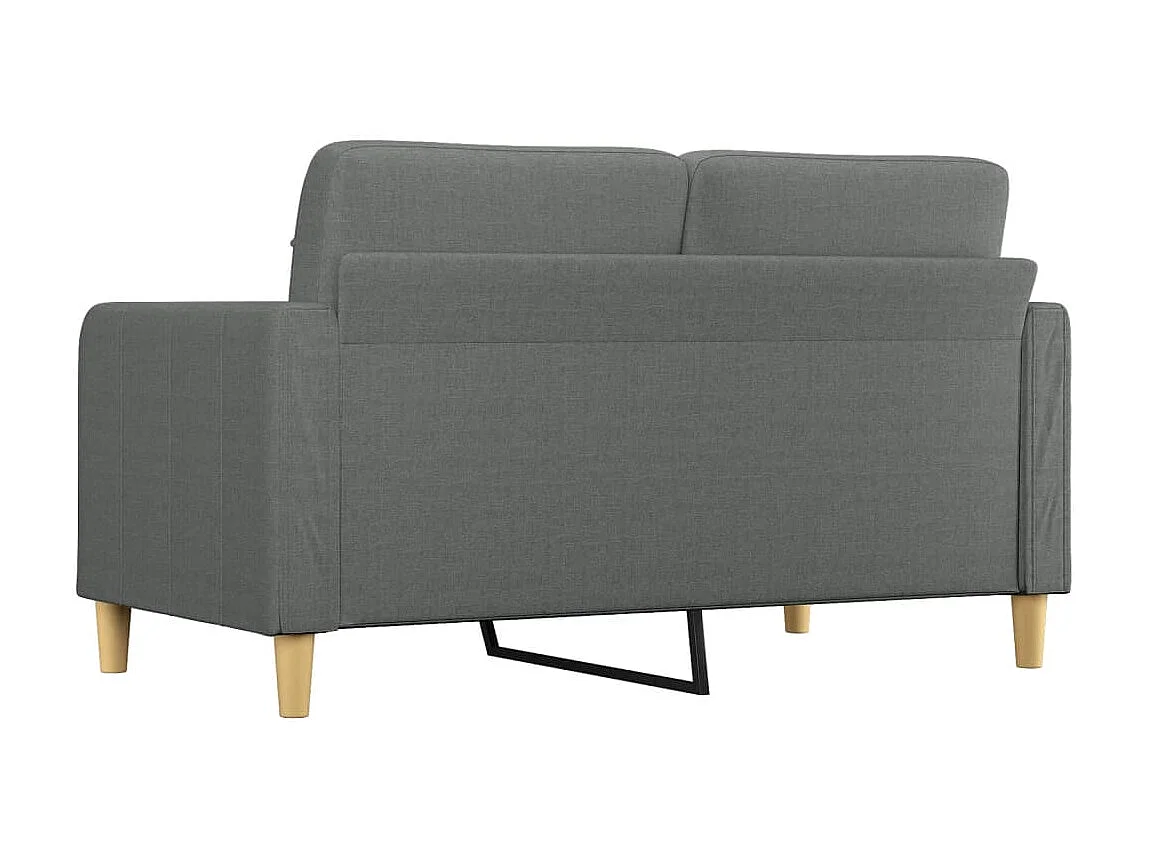 Canapé à 2 places Gris foncé 140 cm Tissu OID5656