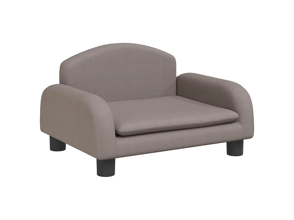 Canapé pour enfants taupe 50x40x30 cm tissu QWE1329