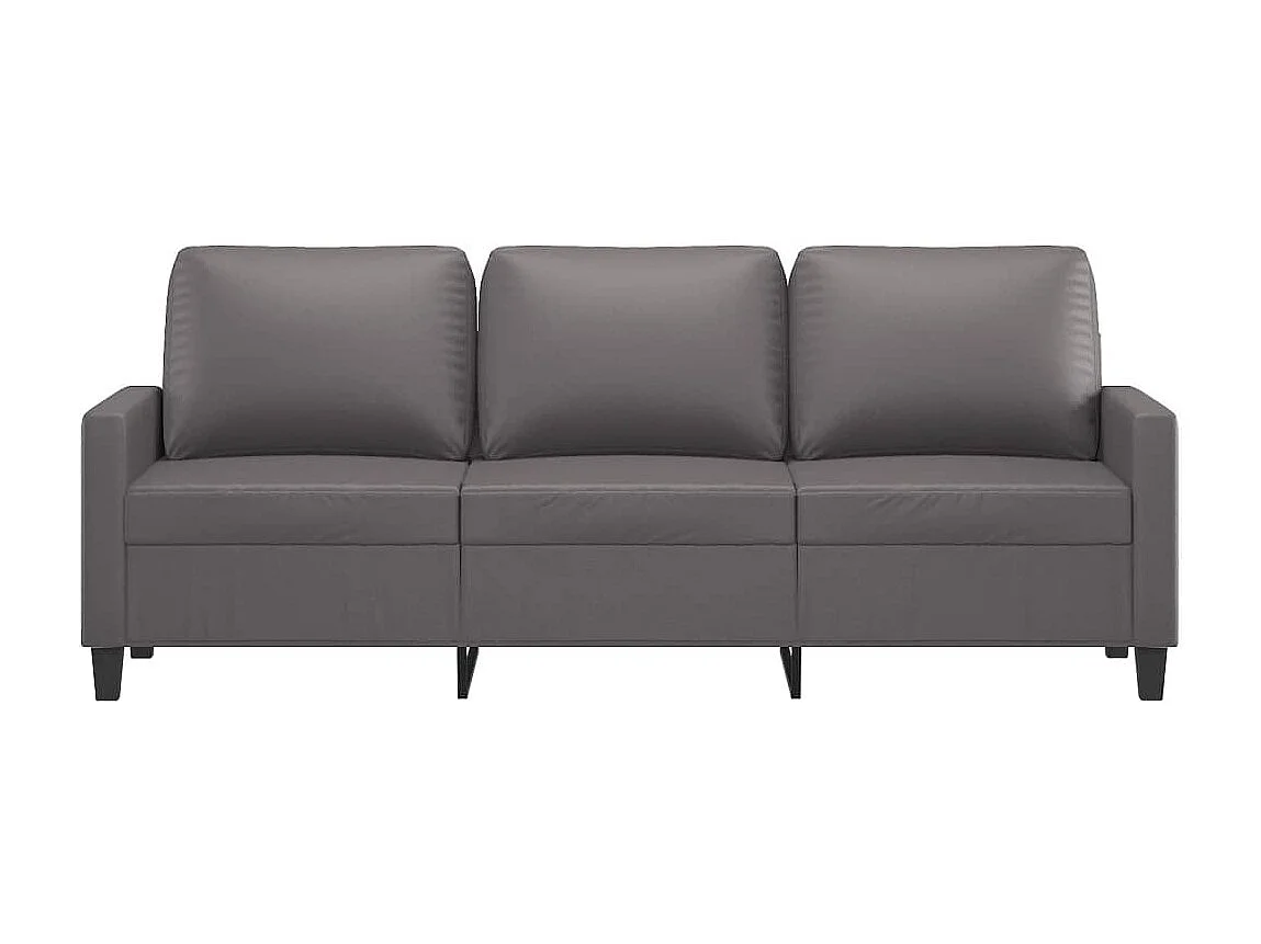 Canapé à 3 places Gris 180 cm Similicuir OLA1226