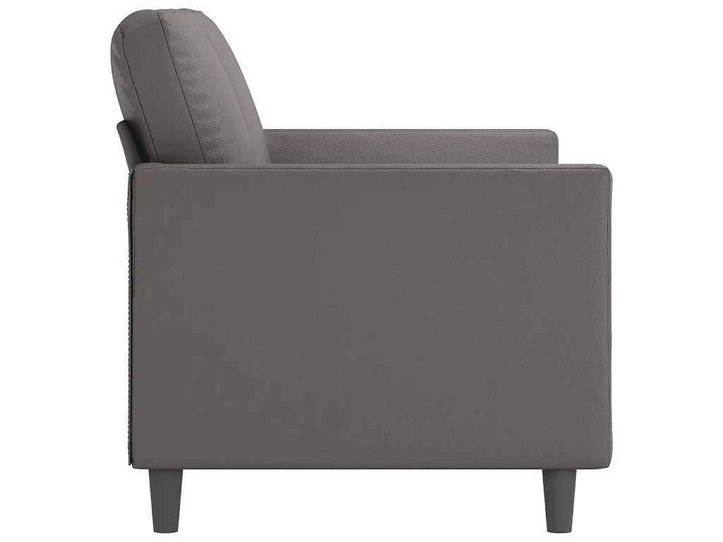 2-Sitzer-Sofa | Wohnzimmersofa Grau 120 cm Kunstleder -gkd191026