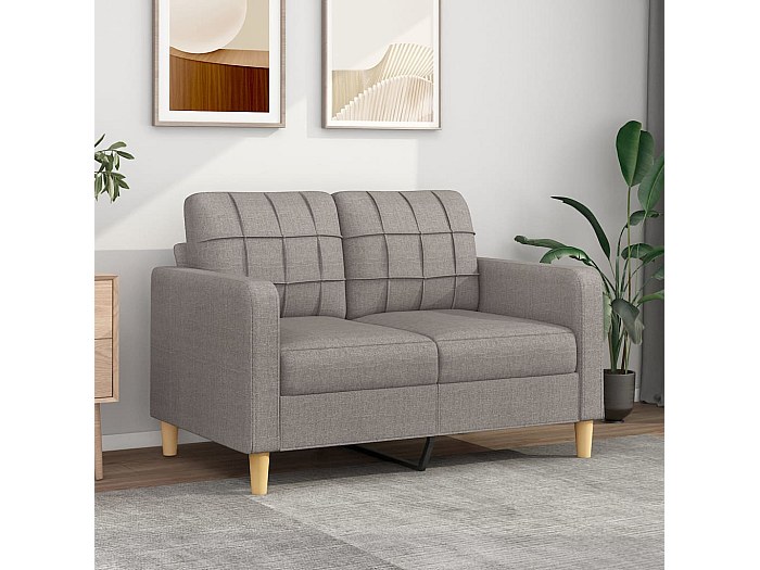 Canapé à 2 places Taupe 120 cm Tissu OLA3558