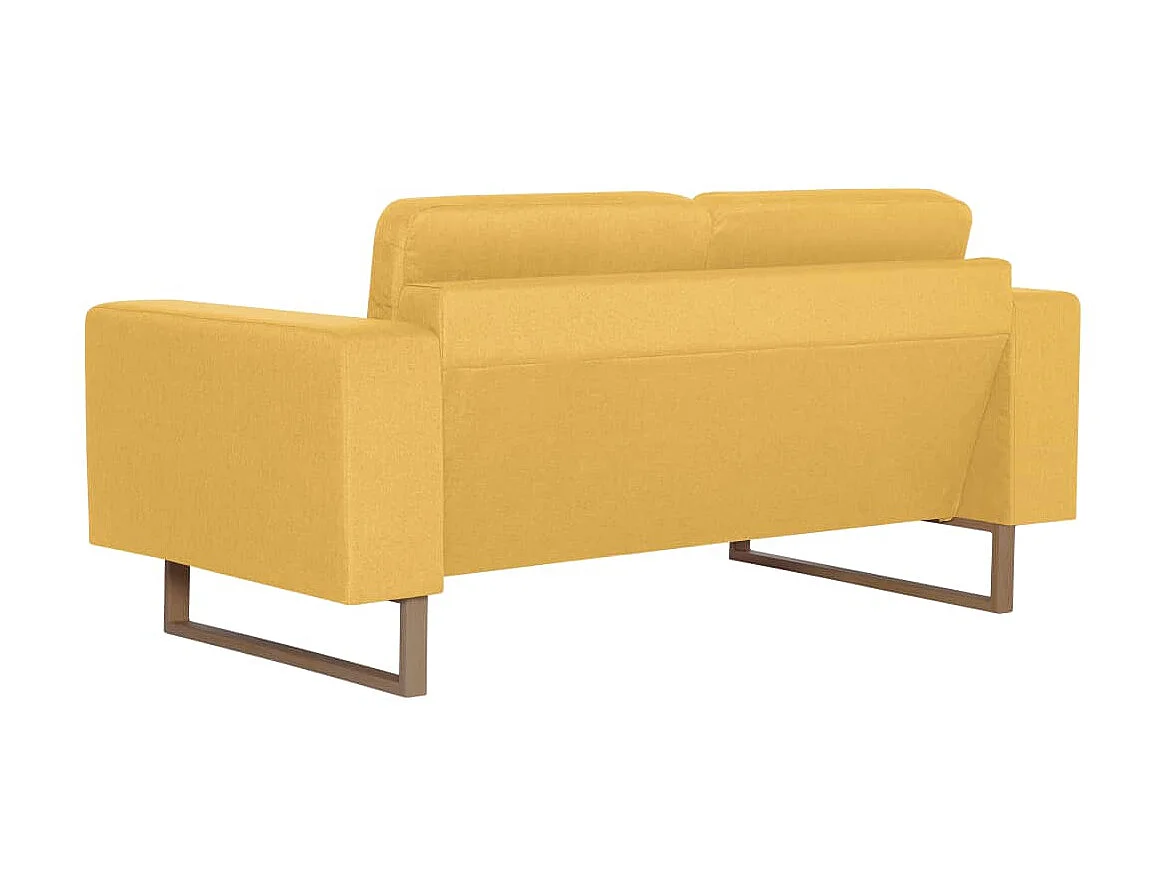Canapé à 2 places Tissu Jaune OID4596
