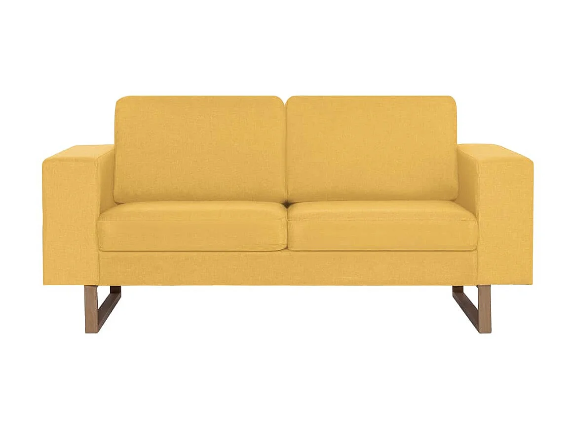 Canapé à 2 places Tissu Jaune OID4596