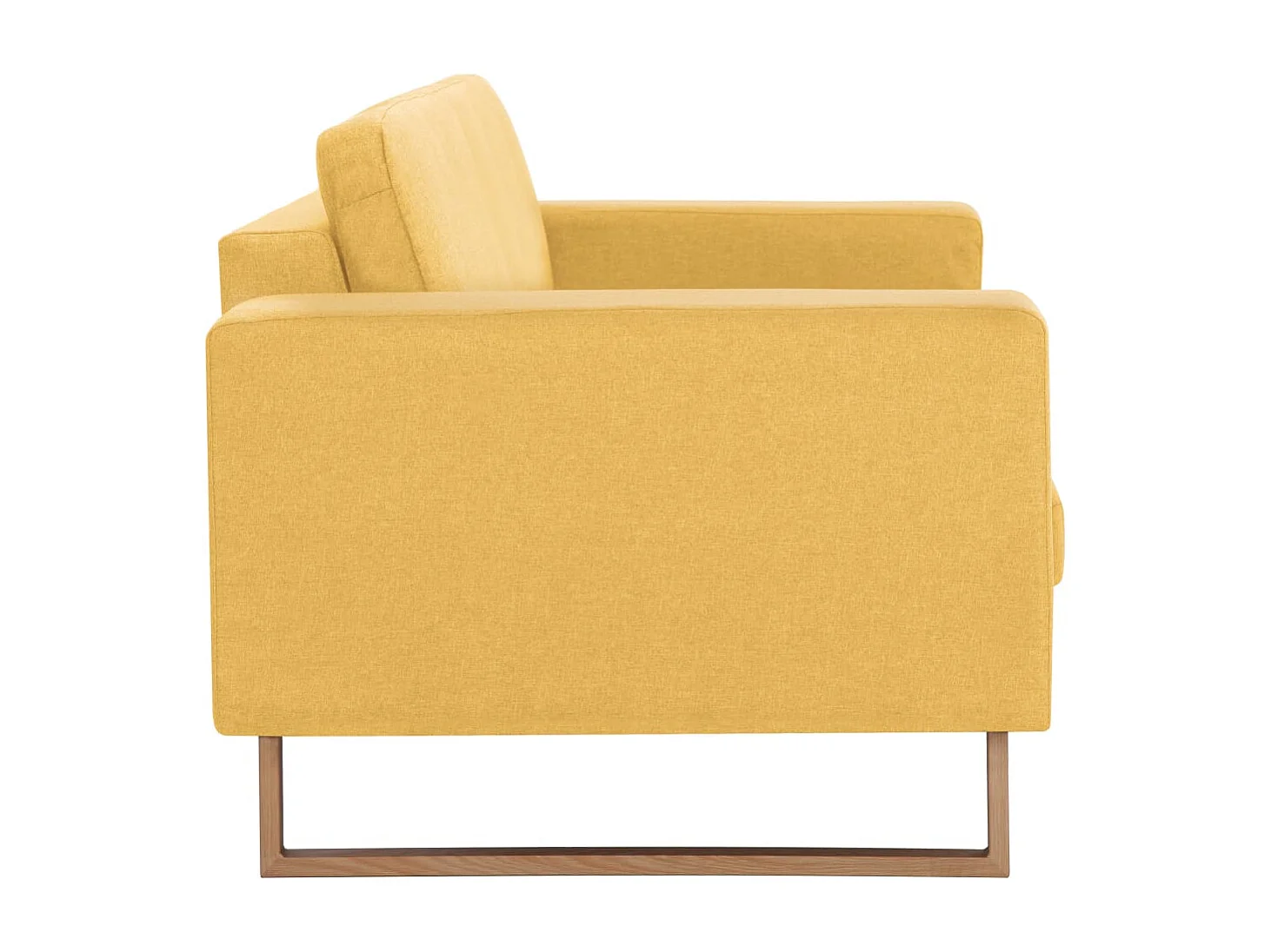 Canapé à 2 places Tissu Jaune OID4596