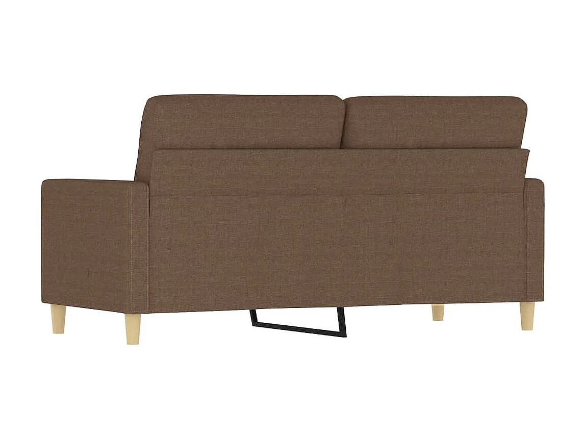 Canapé à 2 places Marron 140 cm Tissu OLA3369