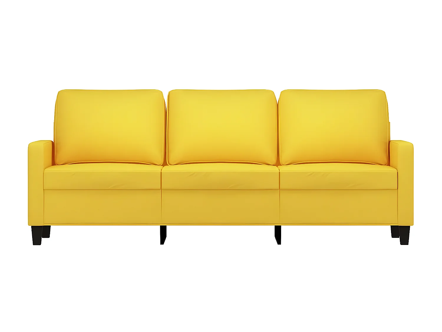 Canapé à 3 places Jaune clair 180 cm Tissu OLA4840