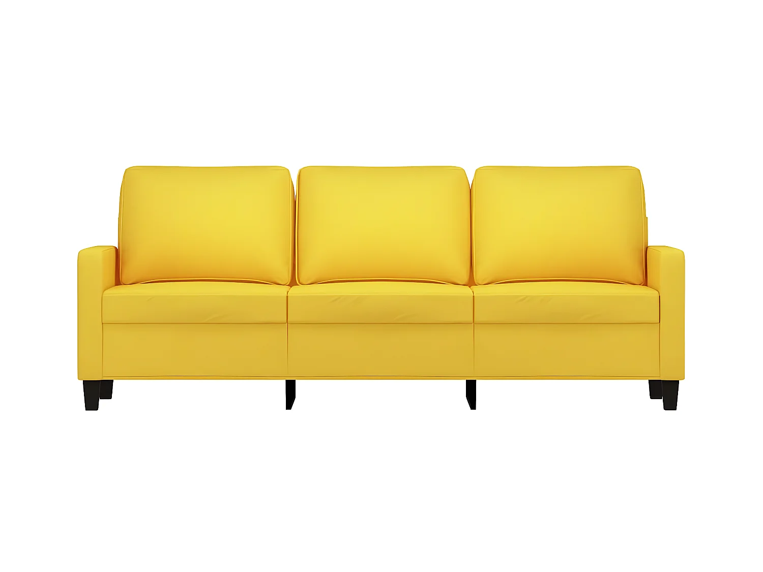 Driezitsbank 180 cm stof lichtgeel NL166688