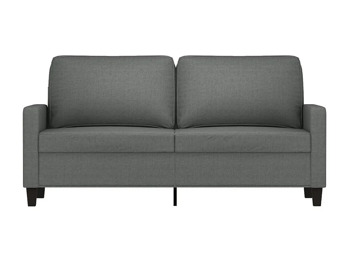 Canapé à 2 places Gris foncé 140 cm Tissu OLA3647
