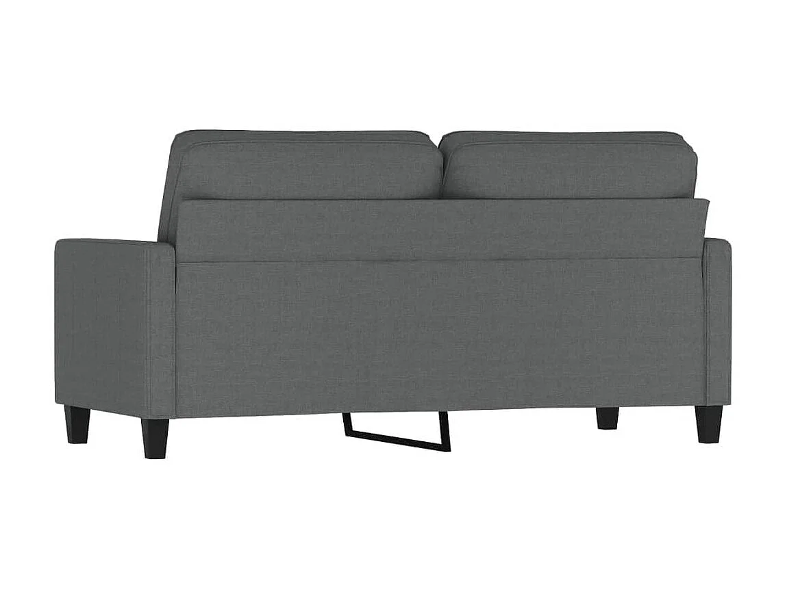 Canapé à 2 places Gris foncé 140 cm Tissu OLA3647
