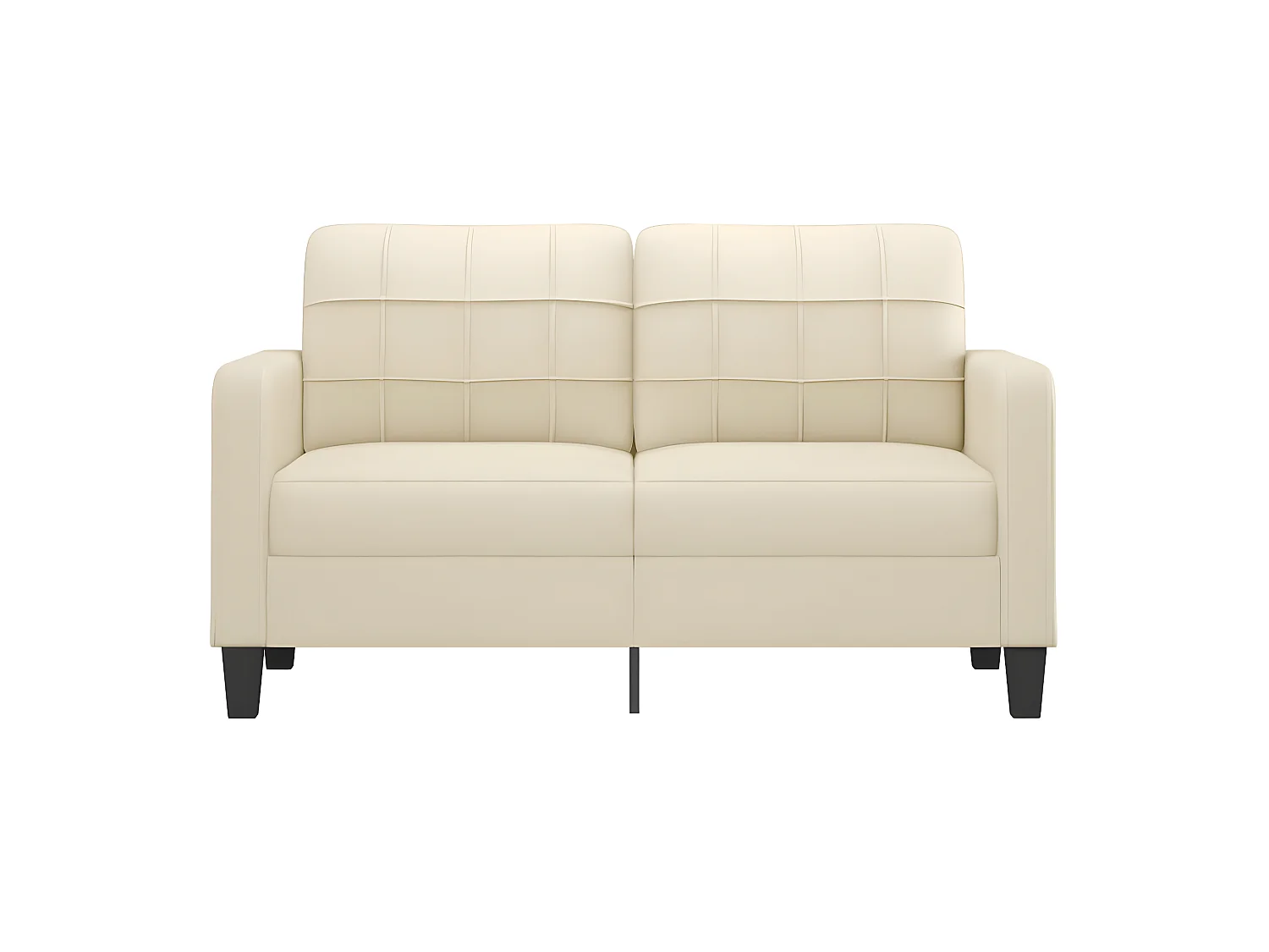 2-Sitzer-Sofa | Wohnzimmersofa Creme 140 cm Kunstleder -gkd96481