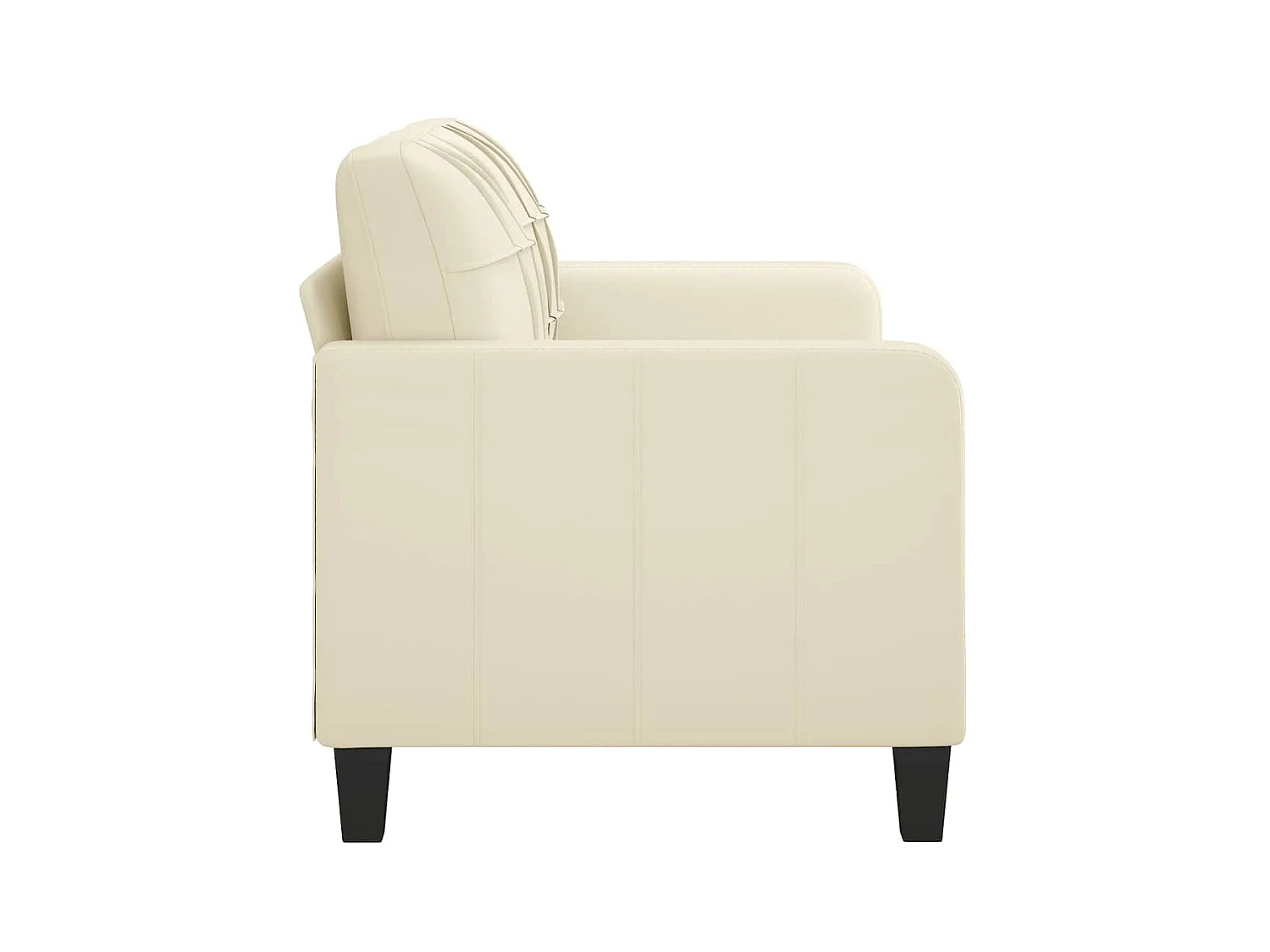 2-Sitzer-Sofa | Wohnzimmersofa Creme 140 cm Kunstleder -gkd96481