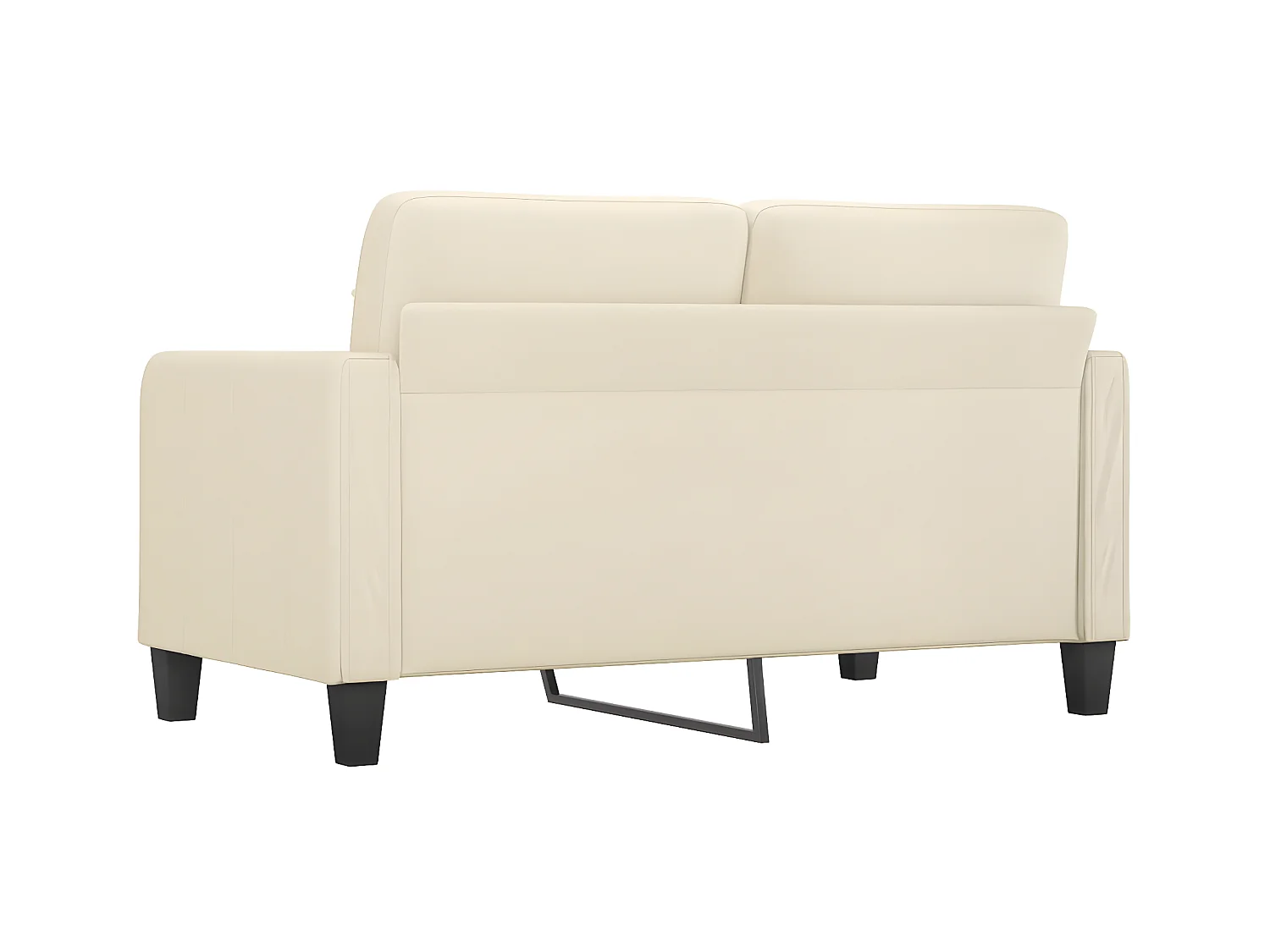 2-Sitzer-Sofa | Wohnzimmersofa Creme 140 cm Kunstleder -gkd96481