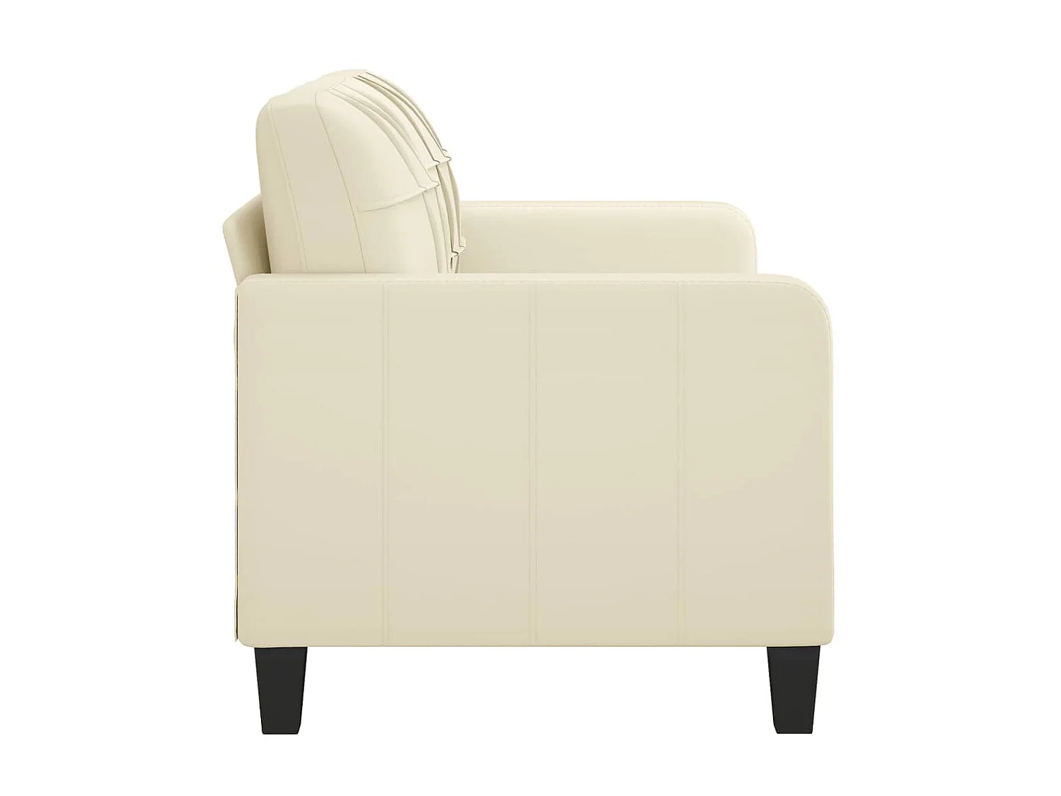 Tweezitsbank 140 cm kunstleer crèmekleurig NL738159