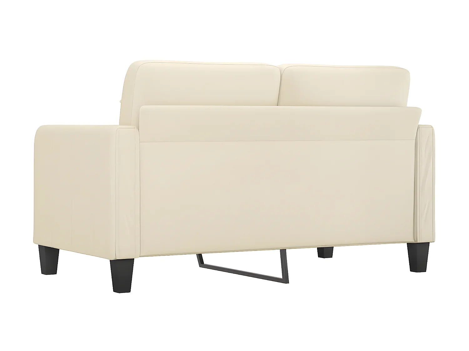 Tweezitsbank 140 cm kunstleer crèmekleurig NL738159