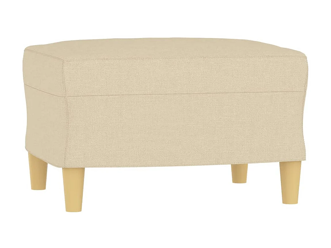 Canapé à 3 places avec repose-pieds Crème 180 cm Tissu OLA5080