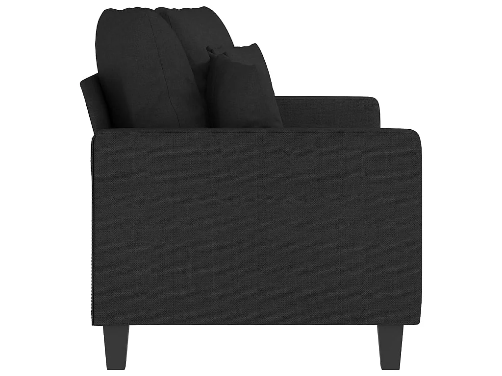 2-Sitzer-Sofa | Wohnzimmersofa Schwarz 140 cm Stoff -gkd90914