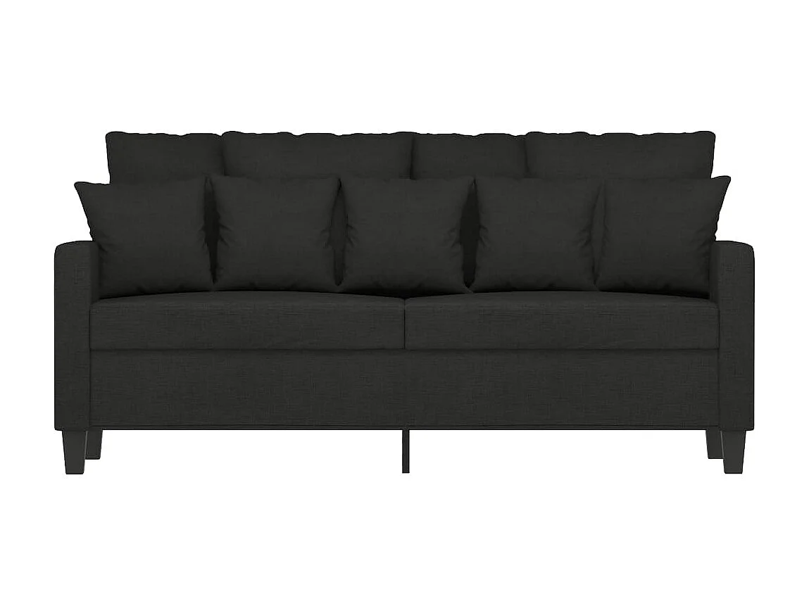 Sofá de 2 lugares tecido 140 cm preto PT122431