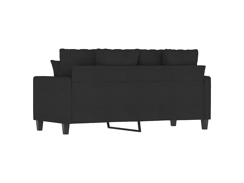 Sofá de 2 lugares tecido 140 cm preto PT122431