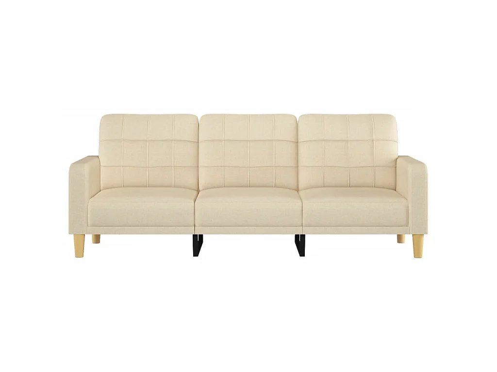 Canapé à 3 places Crème 180 cm Tissu OID8771