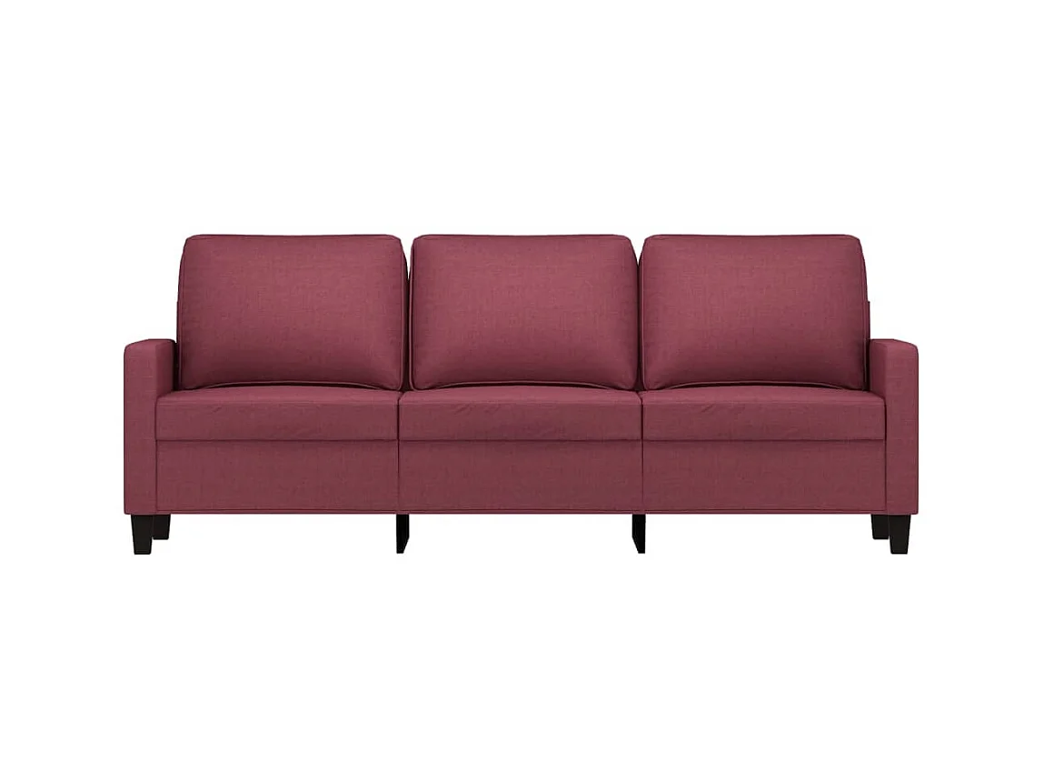 Canapé à 3 places Rouge bordeaux 180 cm Tissu OLA5240