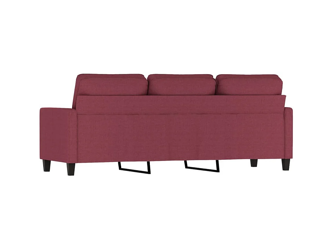 Canapé à 3 places Rouge bordeaux 180 cm Tissu OLA5240