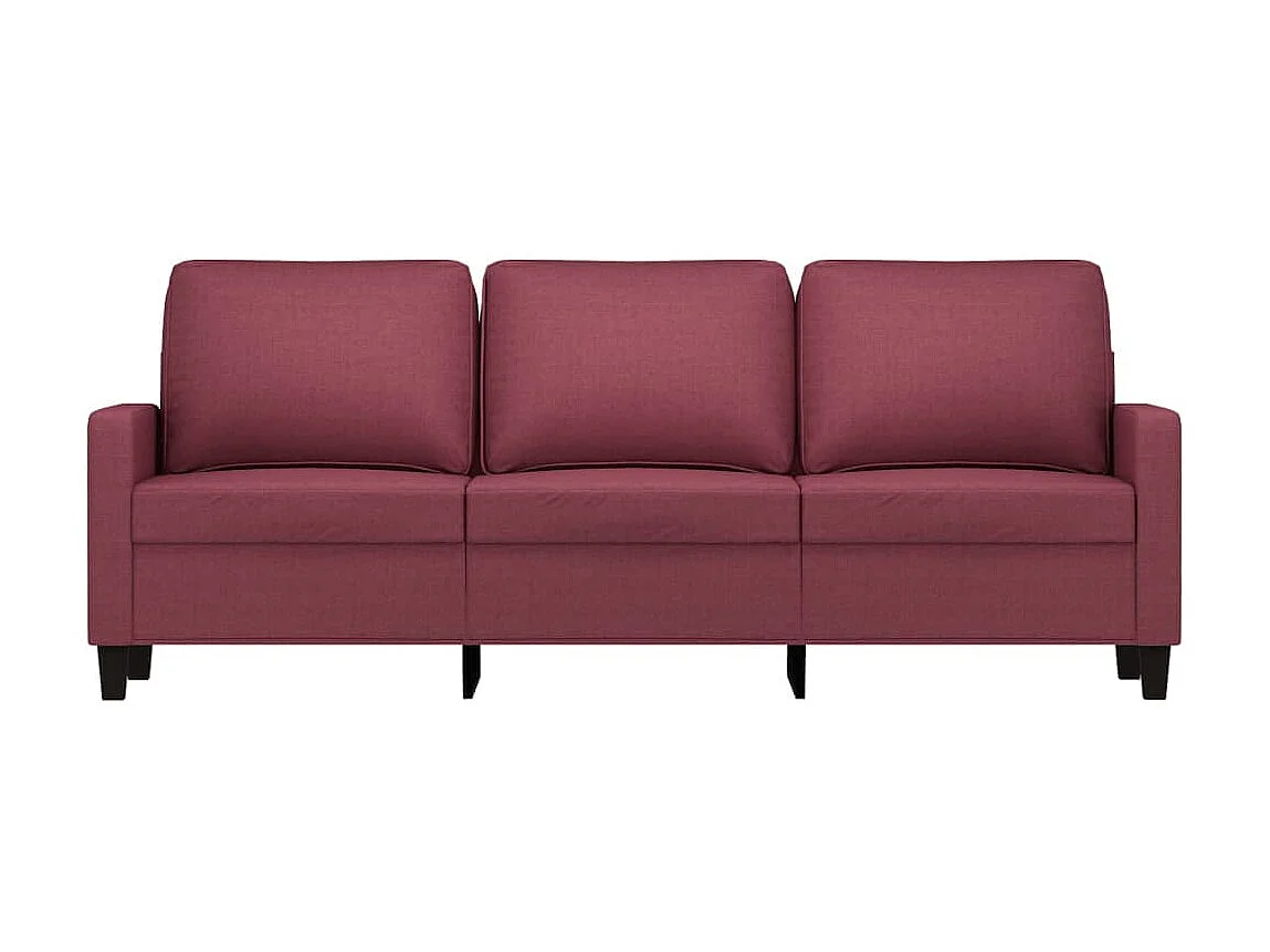 Canapé à 3 places Rouge bordeaux 180 cm Tissu OLA5240