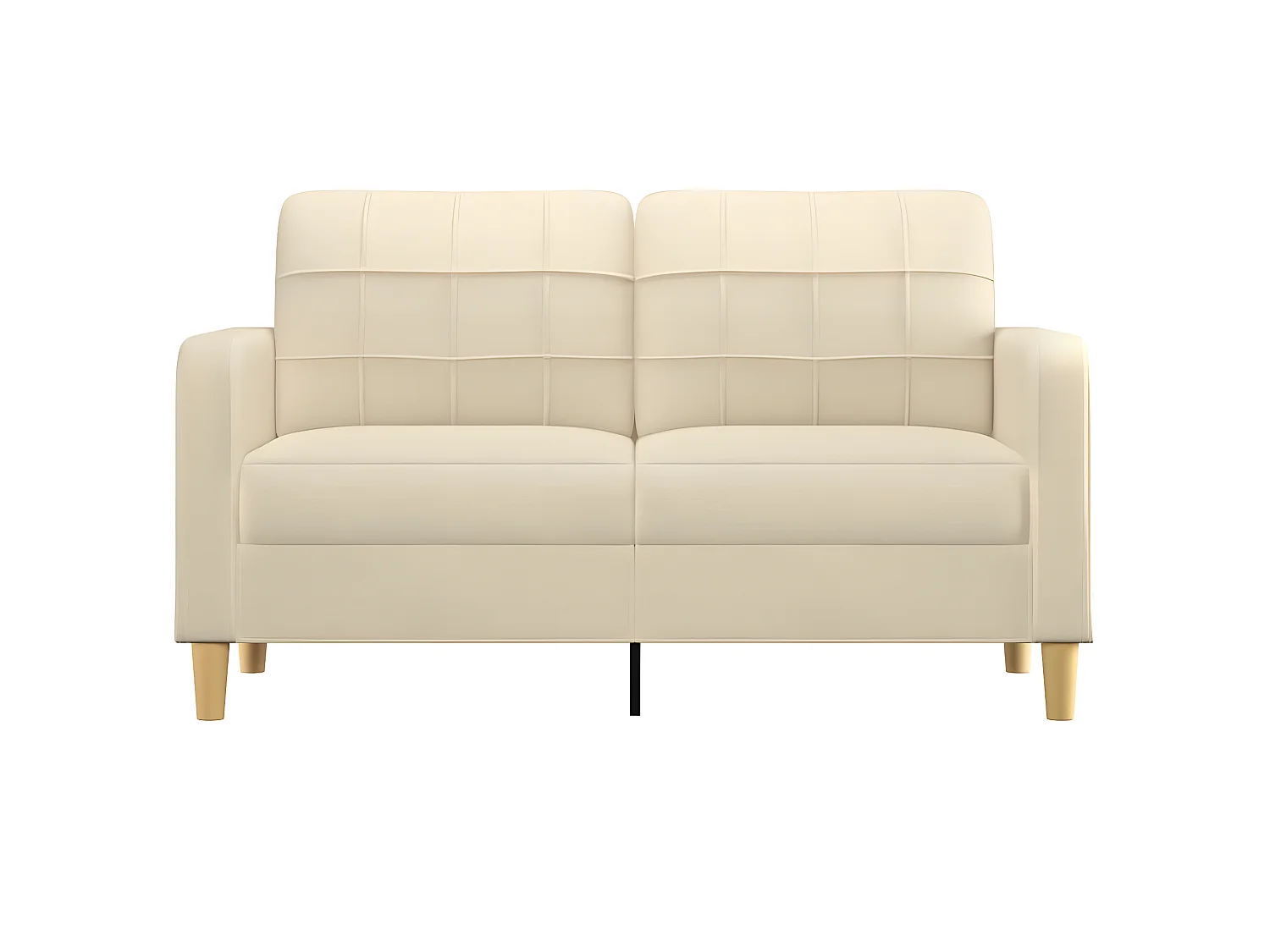 Canapé à 2 places Crème 140 cm Tissu OID3565