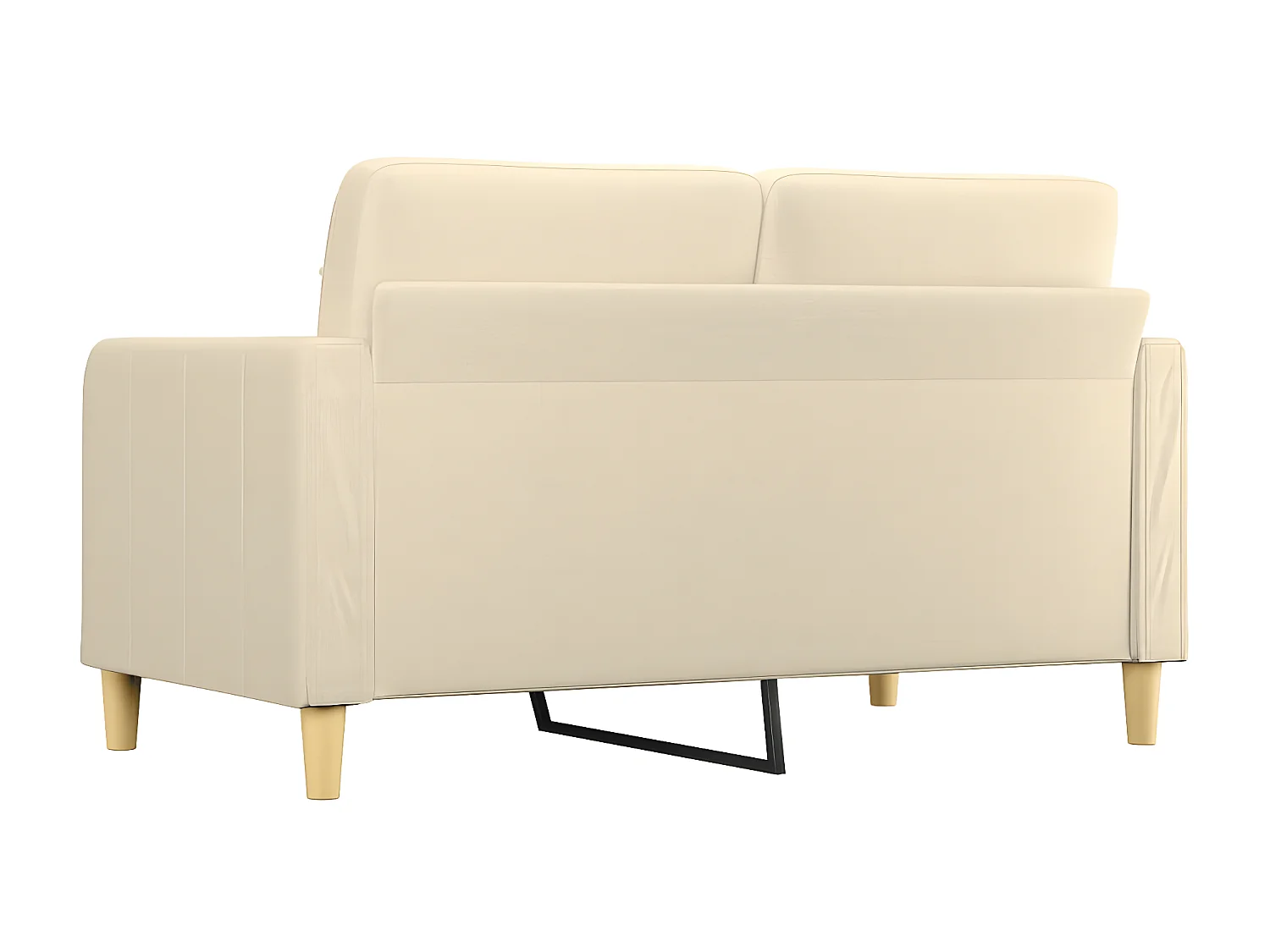 Canapé à 2 places Crème 140 cm Tissu OID3565