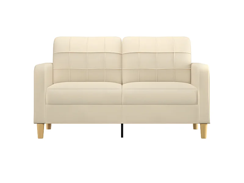 Canapé à 2 places Crème 140 cm Tissu OID3565